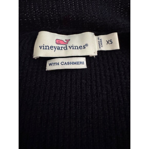 Vineyard Vines Navy Blue Cardigan Sweater Size XS Wool Cashmere Blend *read* - Picture 4 of 7